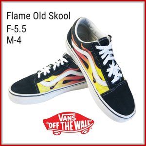 Vans Flame Old Skool Sneakers Women's Size 5.5